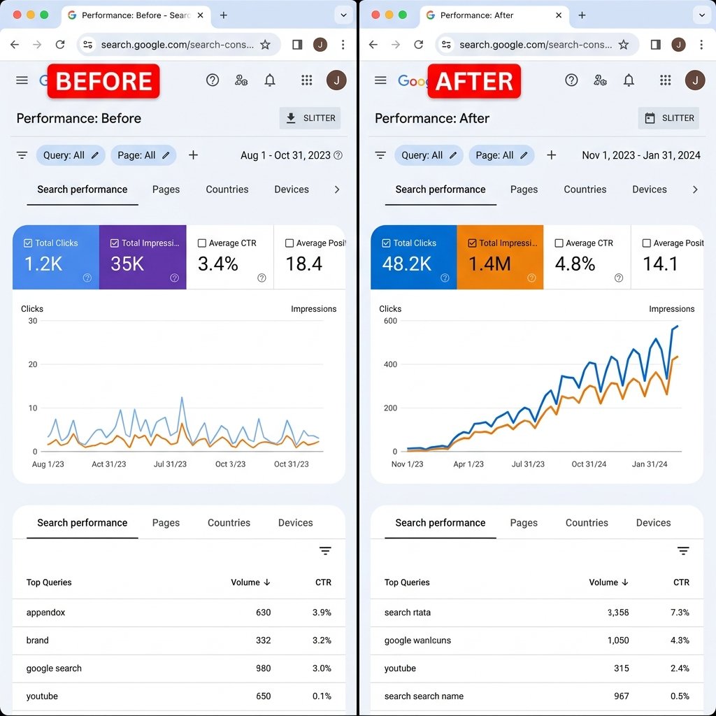 1.2K to 48.2K Clicks Search Console Growth